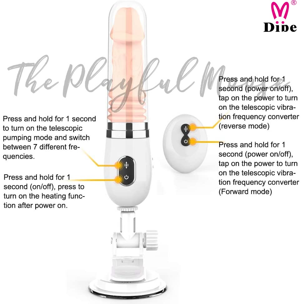 Automatic Telescopic Thrusting Heating Remote Control Realistic Dildo